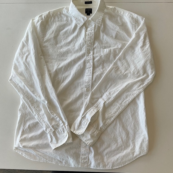 J. Crew - button down dress shirt - large white slim fit - Picture 3 of 4